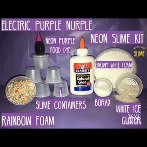 Slime Kit Elmers glue purple dye